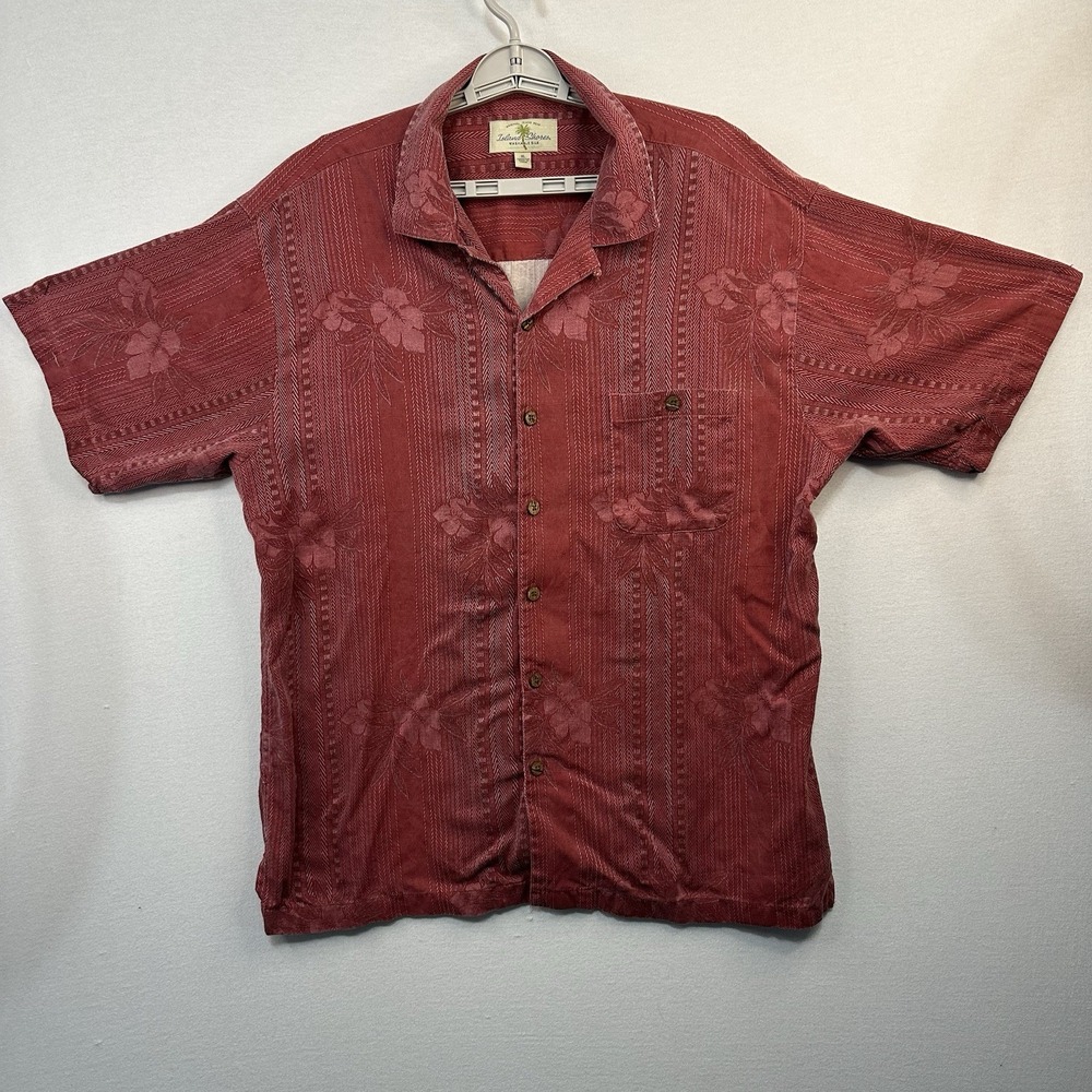 Island Shores Hawaiian Shirt Washable Silk Men's XL Button Up